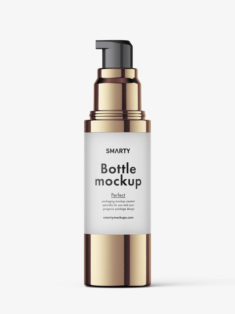 Airless bottle mockup / frosted glass / 50 ml