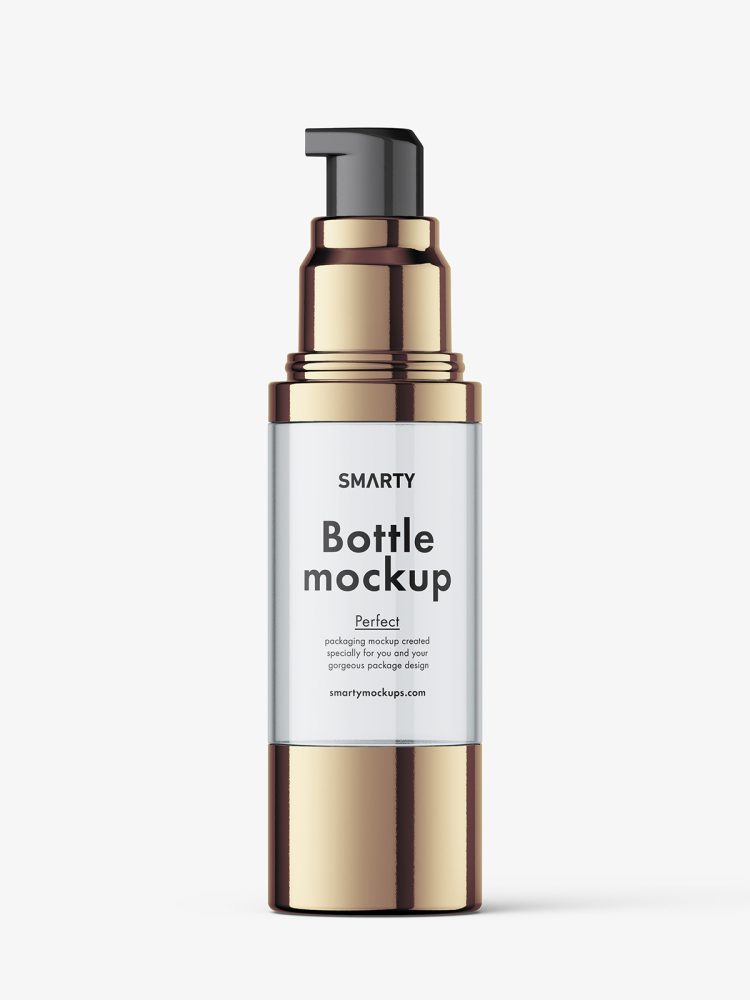 Airless bottle mockup / clear glass / 50 ml