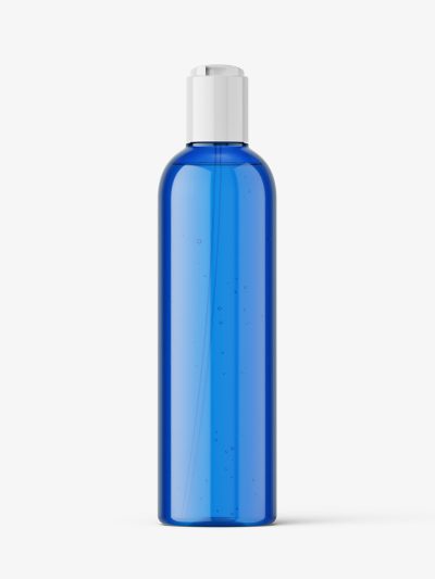 Cosmetic bottle with disctop / blue