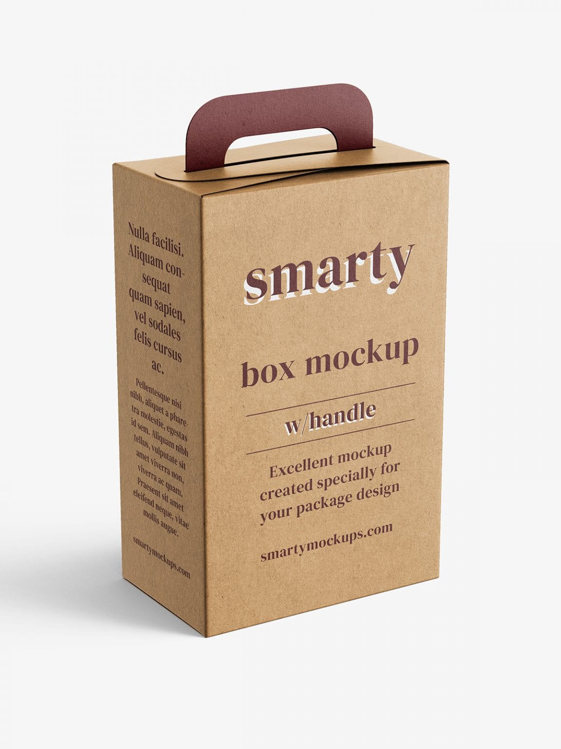 Download Box with handle mockup - Smarty Mockups