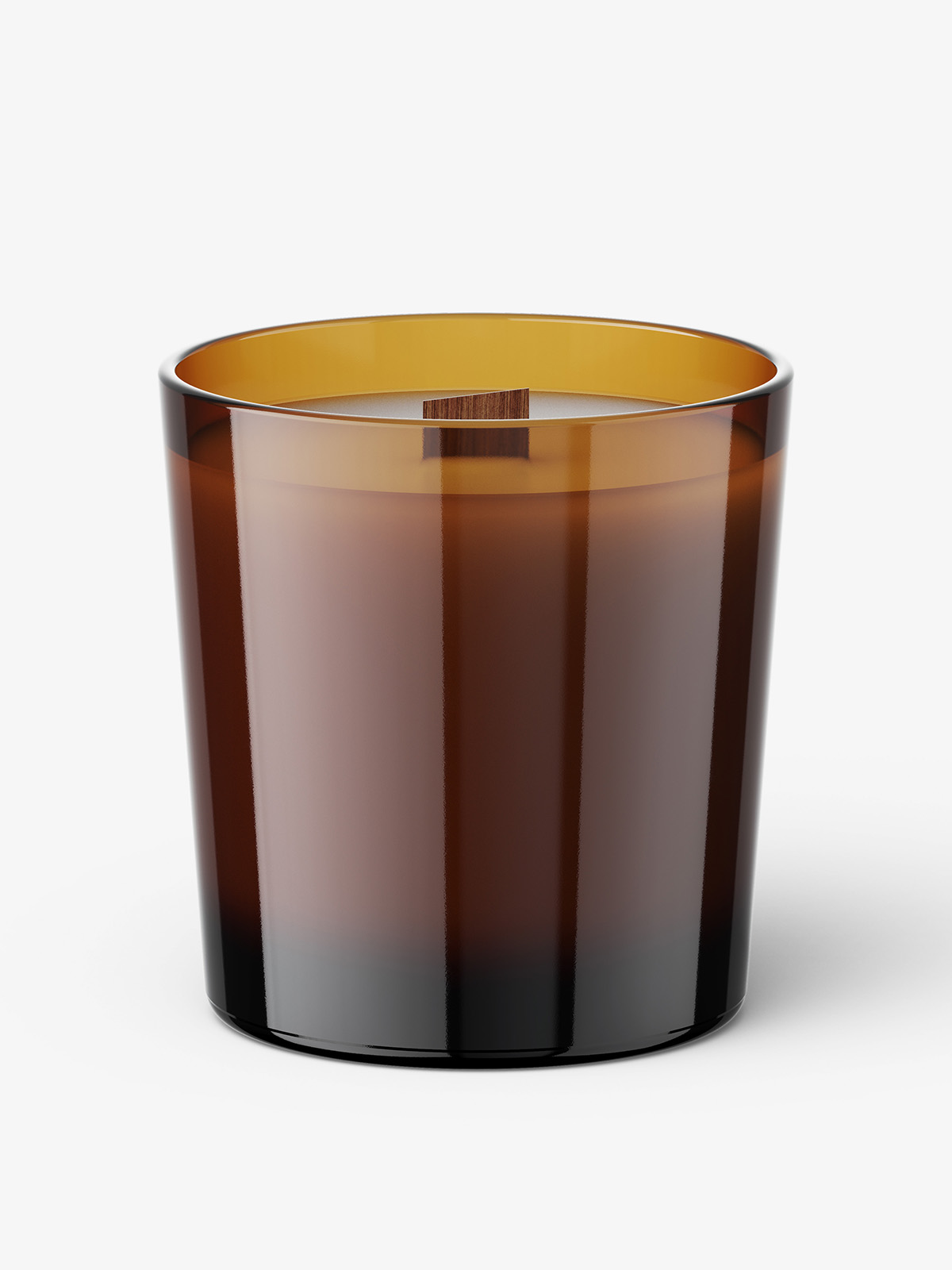 Download Candle with wooden wick mockup / amber - Smarty Mockups