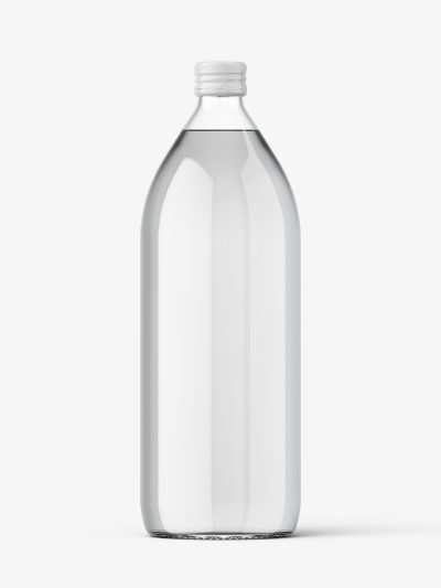 1000 ml pharmacy bottle mockup / clear
