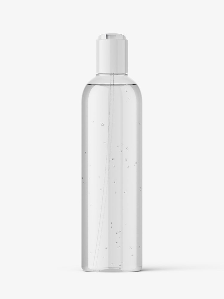 Cosmetic bottle with disctop / clear
