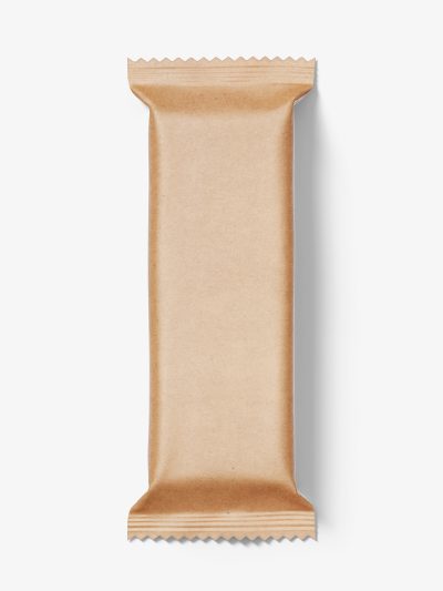 Kraft paper flowpack mockup