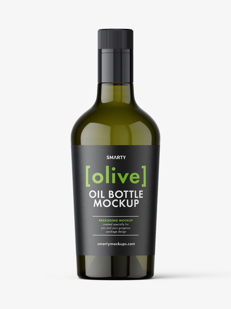 Olive oil bottle mockup / 500 ml