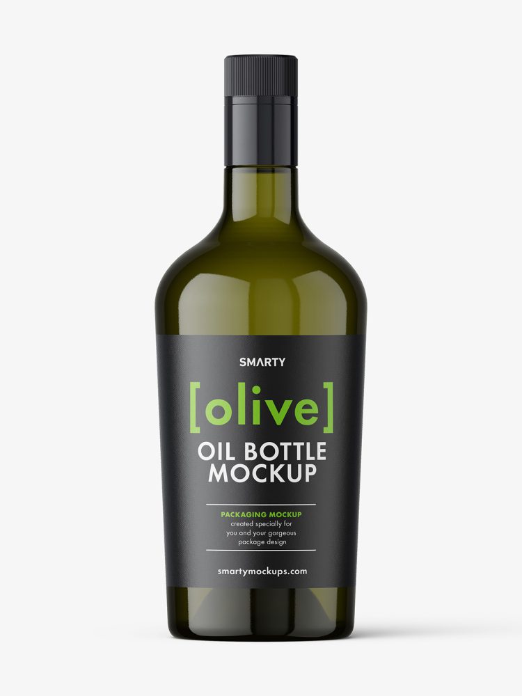 Olive oil bottle mockup / 750 ml