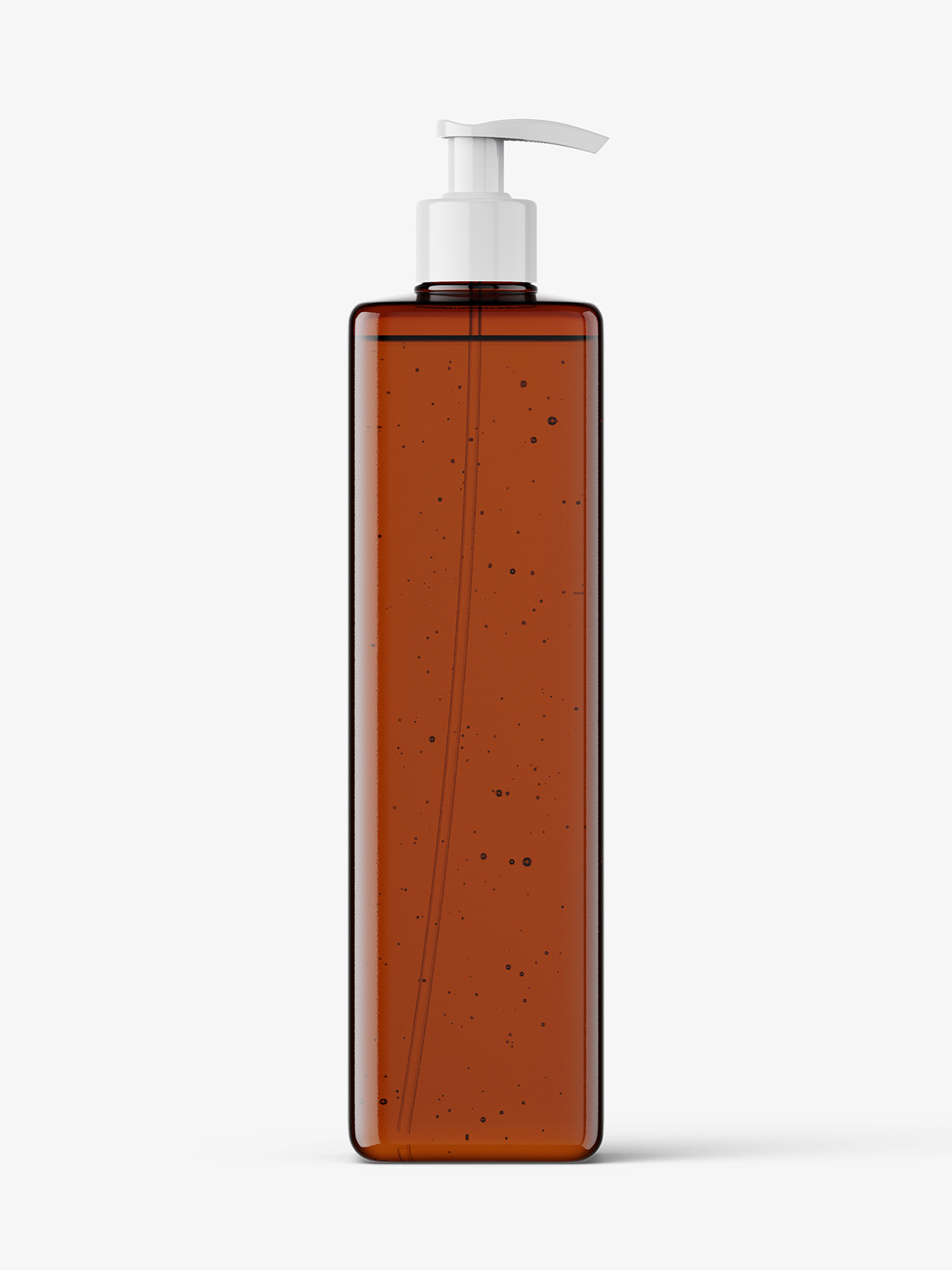 Download Square Bottle With Pump Mockup Amber Smarty Mockups