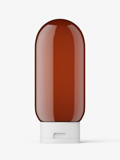 Amber tottle bottle mockup