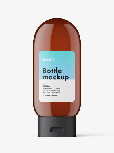 Amber tottle bottle mockup - Smarty Mockups