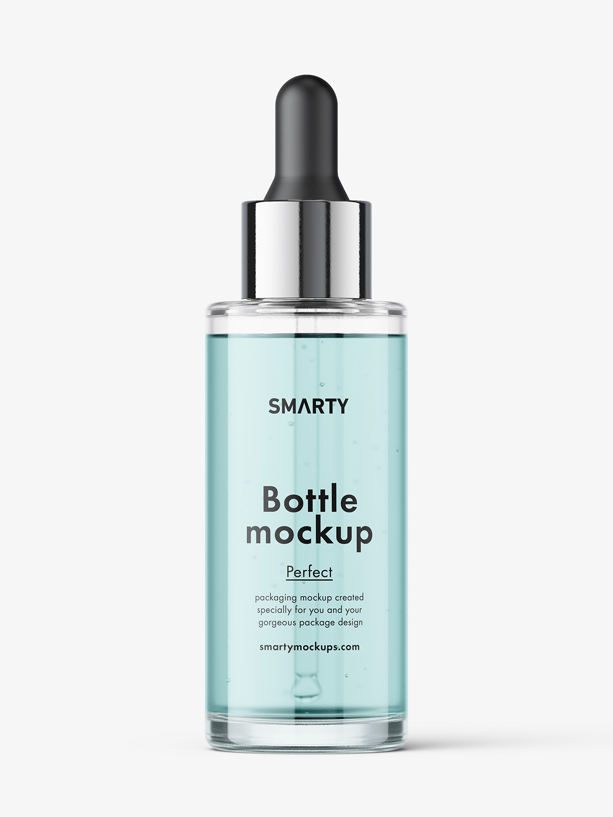 Clear dropper bottle mockup - Smarty Mockups