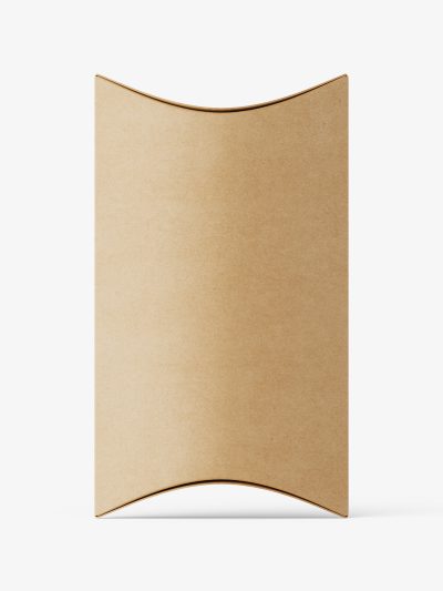 Kraft plaper pillow box mockup