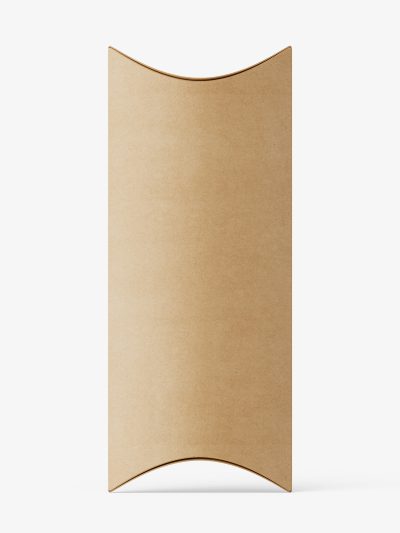 Kraft plaper pillow box mockup