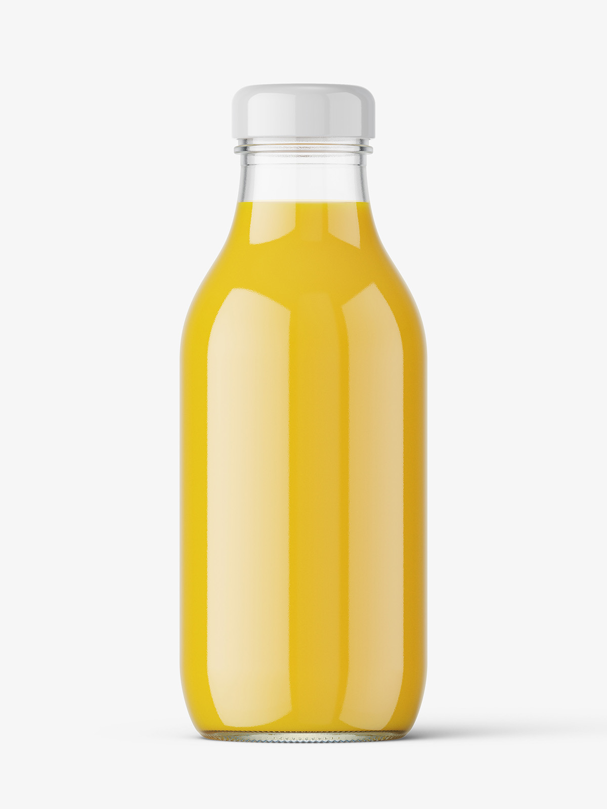 Glass Bottle W/ Orange Juice Mock-up - Free Download Images High