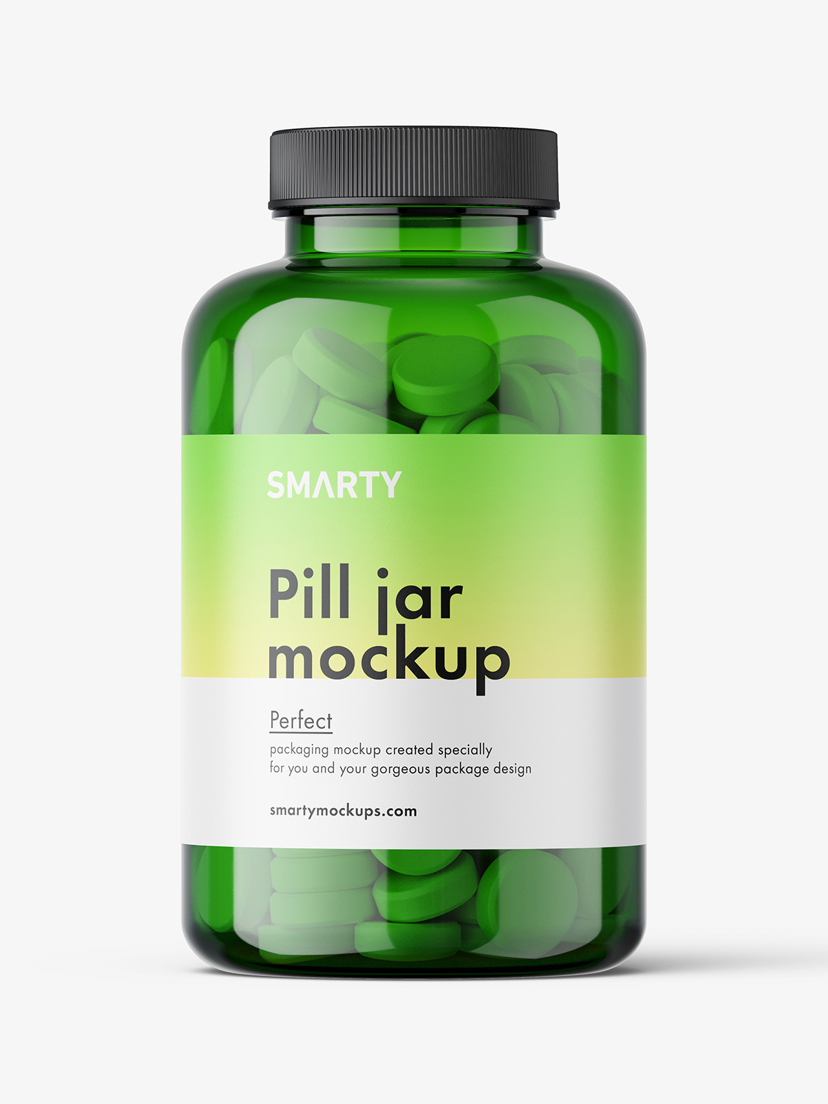 Download Tablets Green Jar Mockup Smarty Mockups