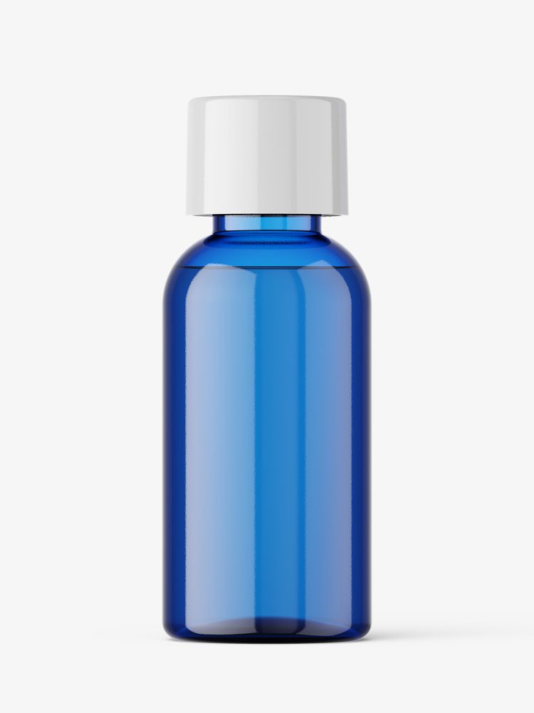 Universal bottle mockup / blue