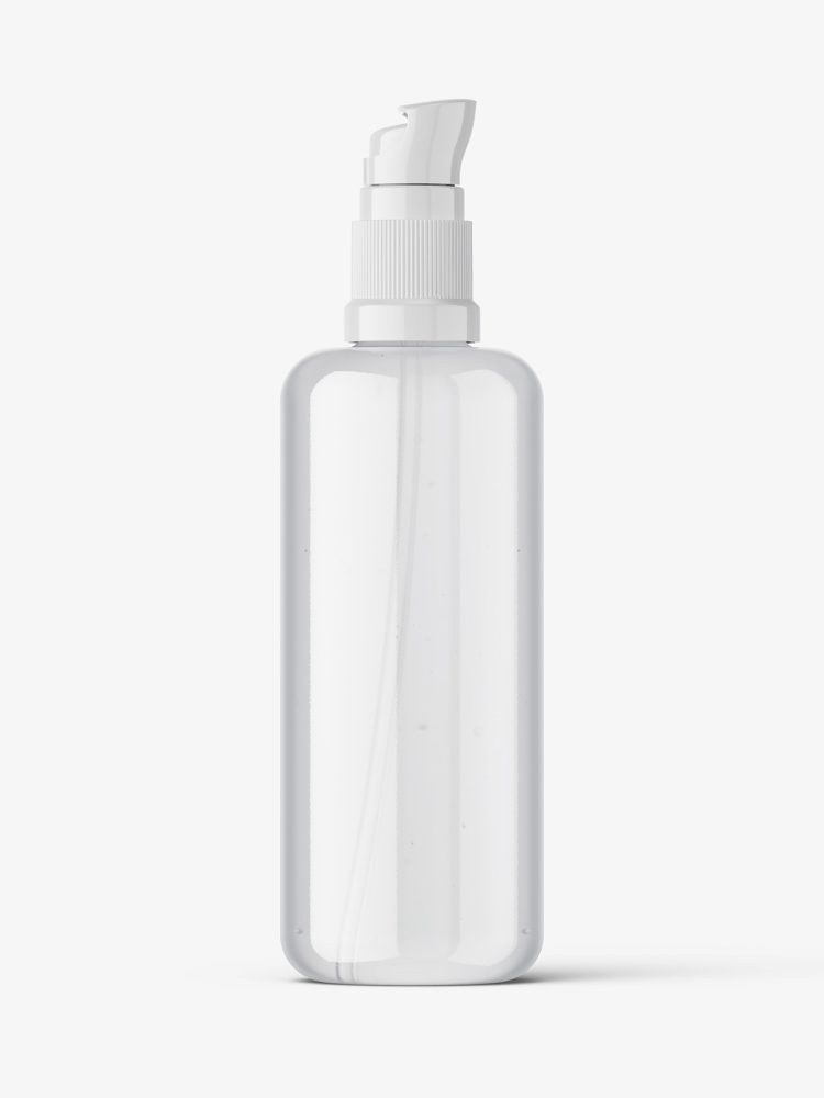 Clear airless bottle mockup