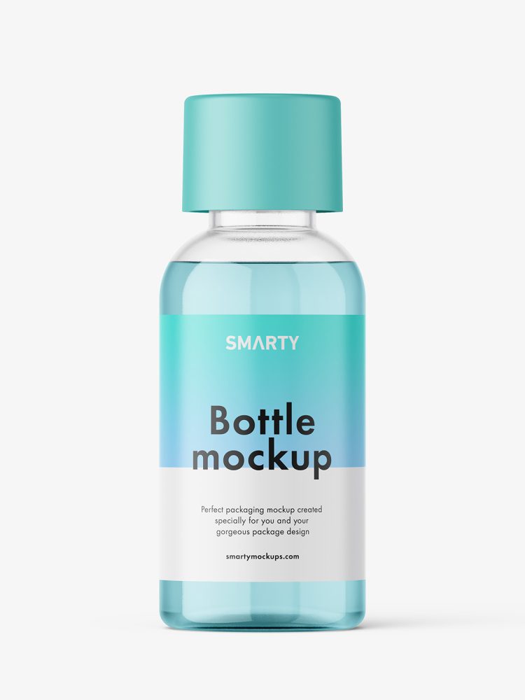 Universal bottle mockup / clear