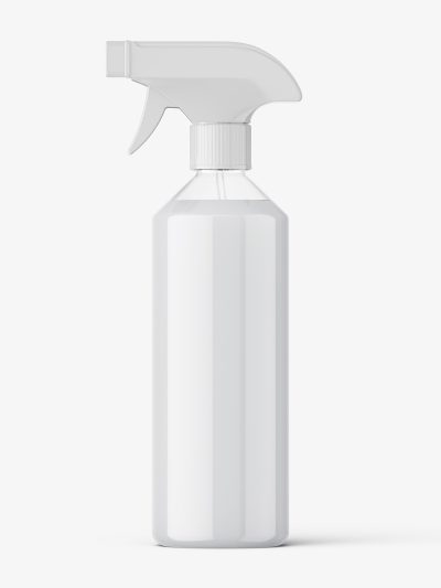 Cream trigger spray bottle mockup