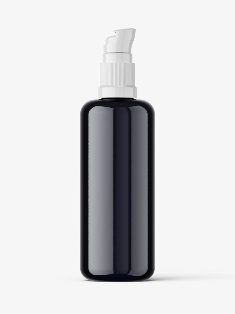 Dark airless bottle mockup