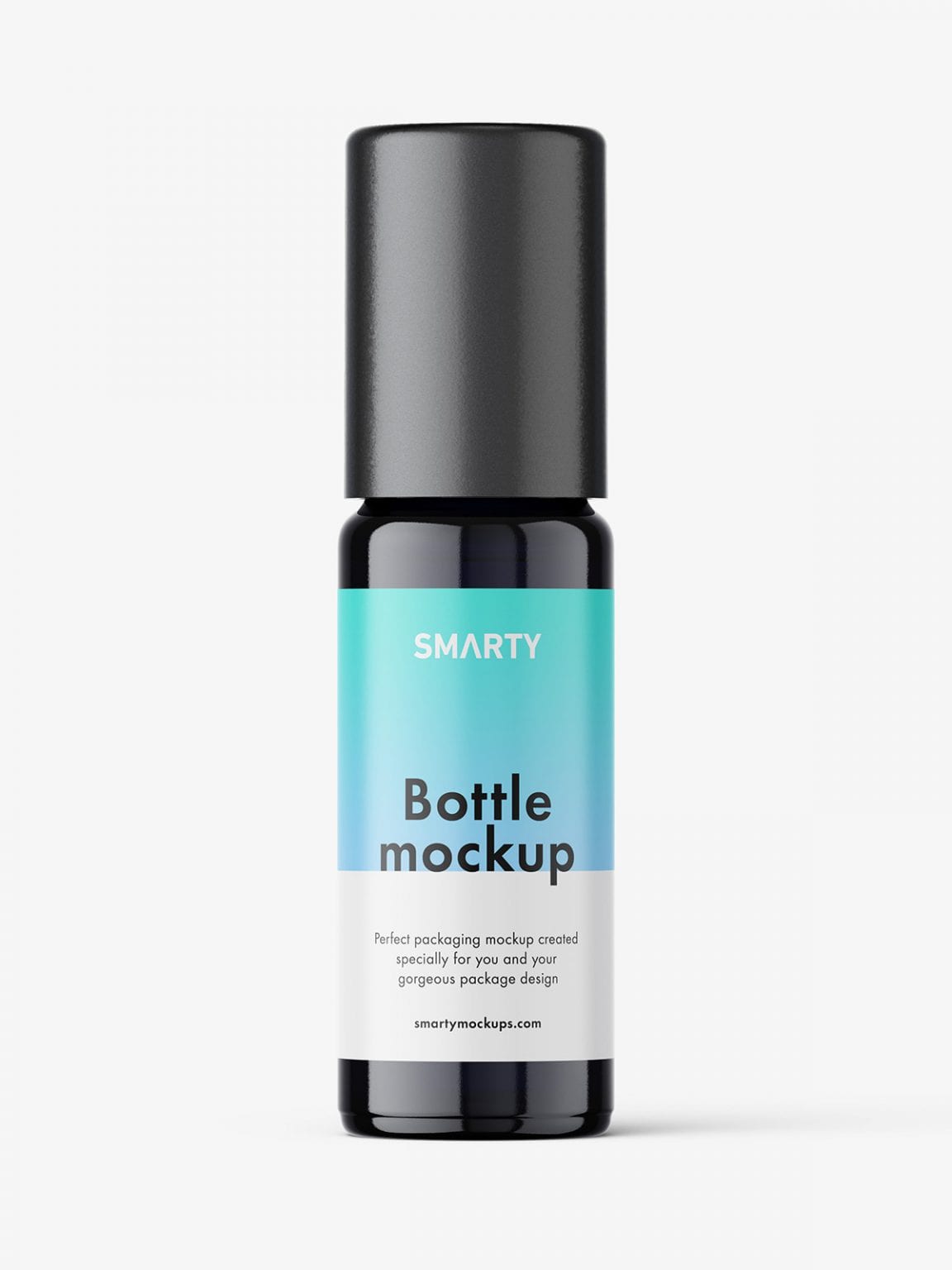 Download Small bottle mockup / dark glass - Smarty Mockups