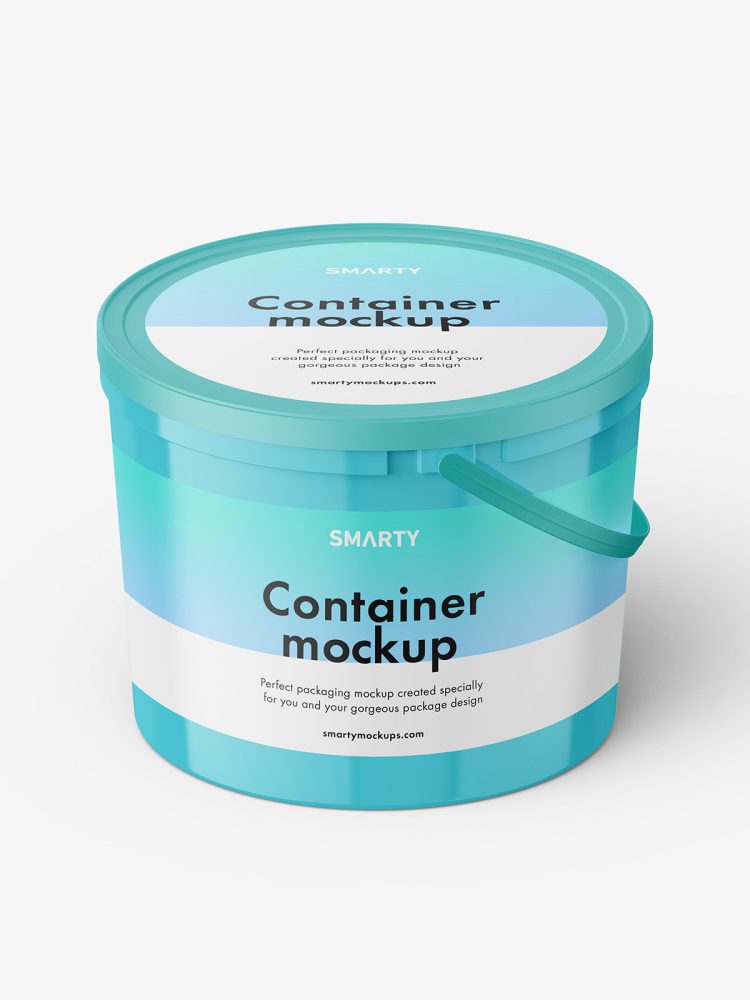 Glossy container mockup