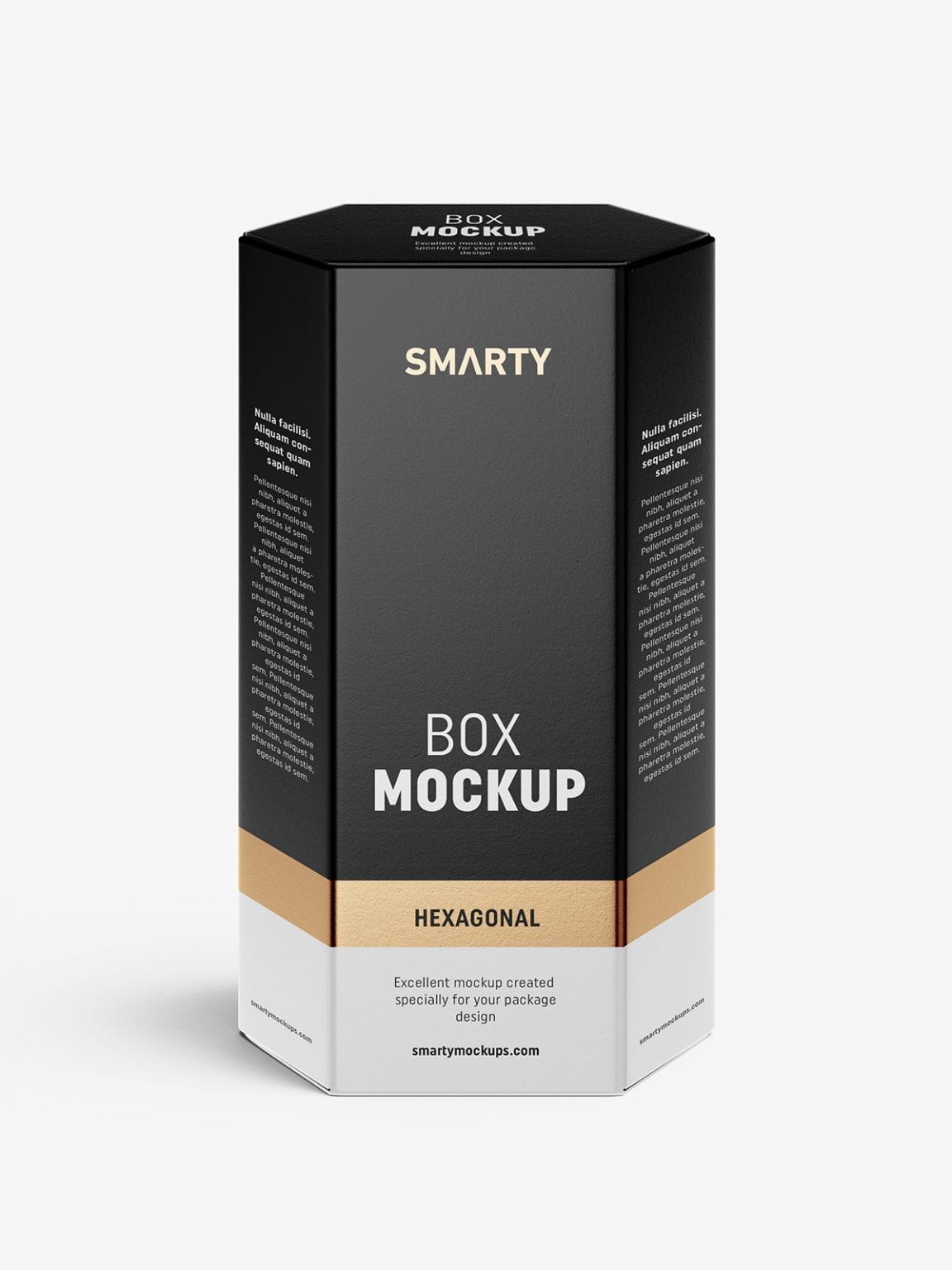 Hexagonal box mockup / white - metallic - kraft - Smarty Mockups