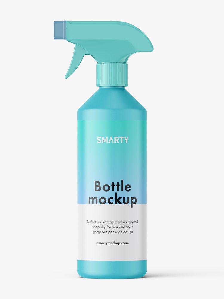 Matt trigger spray bottle mockup