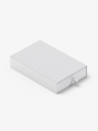 Box with puller mockup / 130x200x40 mm