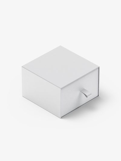 Box with puller mockup / 90x90x60 mm