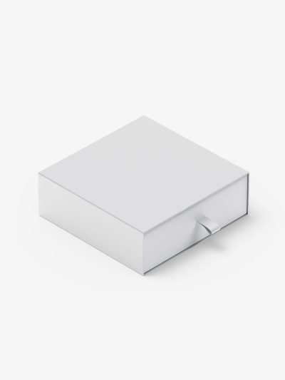Box with puller mockup / 120x120x70 mm
