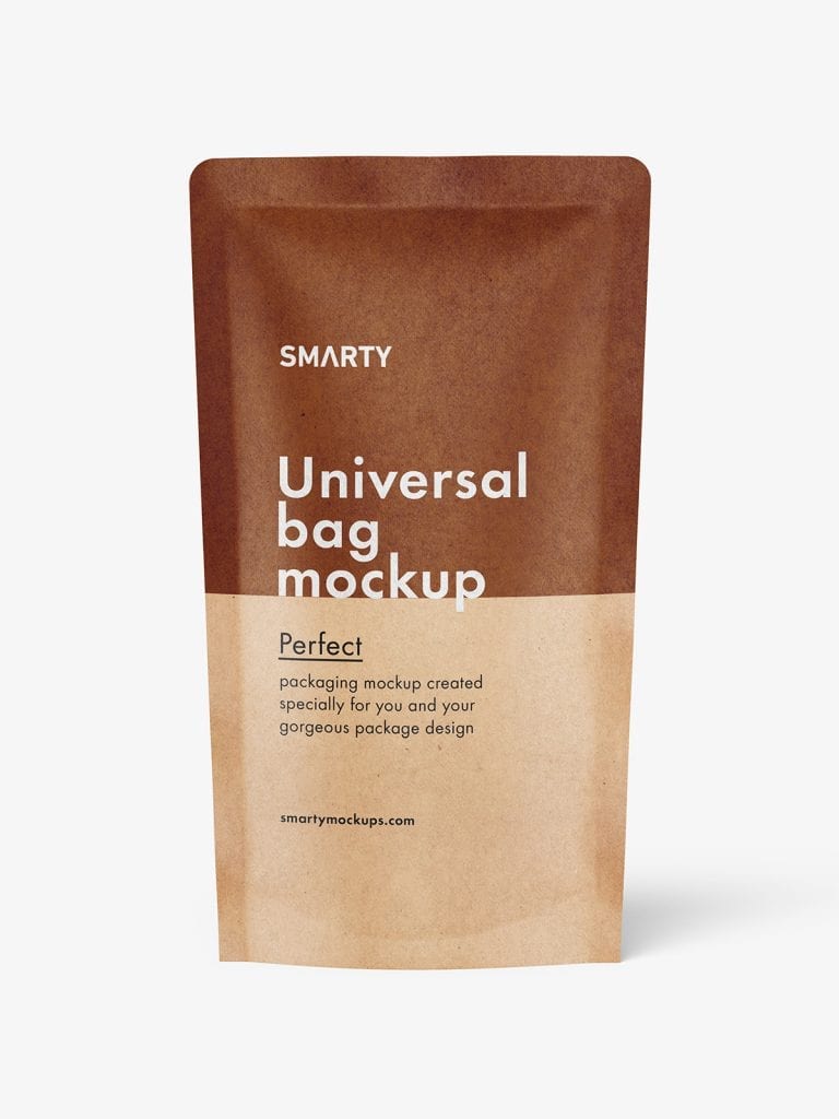 Kraft Paper Pouch Mockup - Smarty Mockups