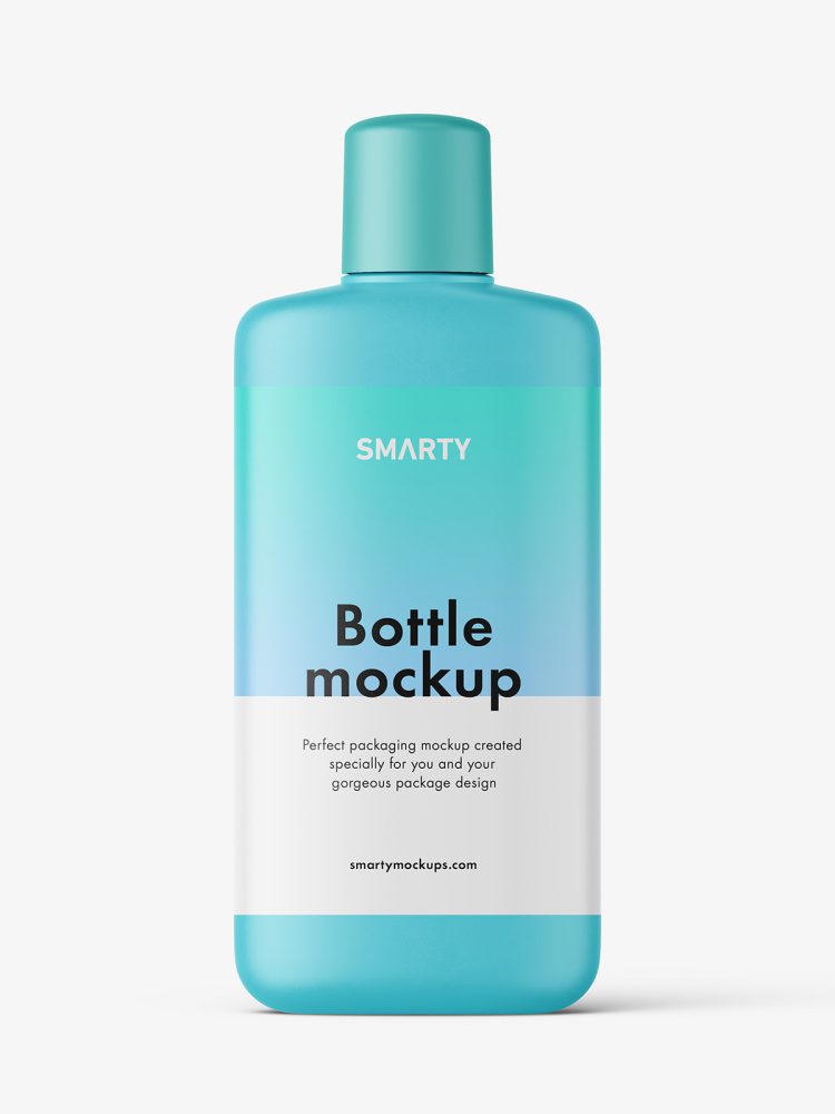 Matt bottle with rounded screwcap mockup