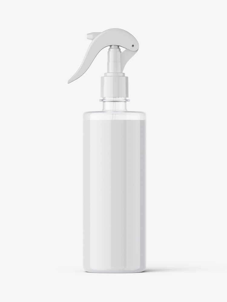 Cream bottle with trigger spray mockup