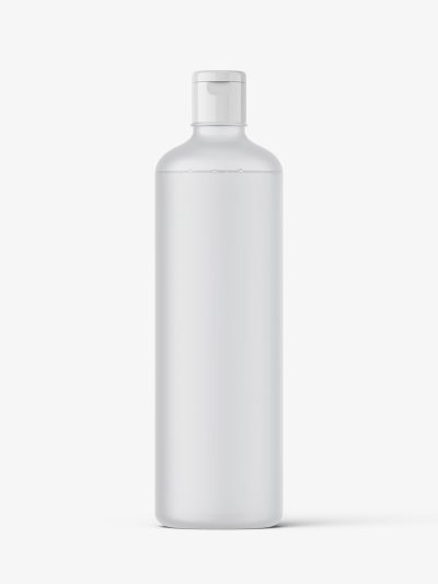 Frosted bottle with flip top mockup