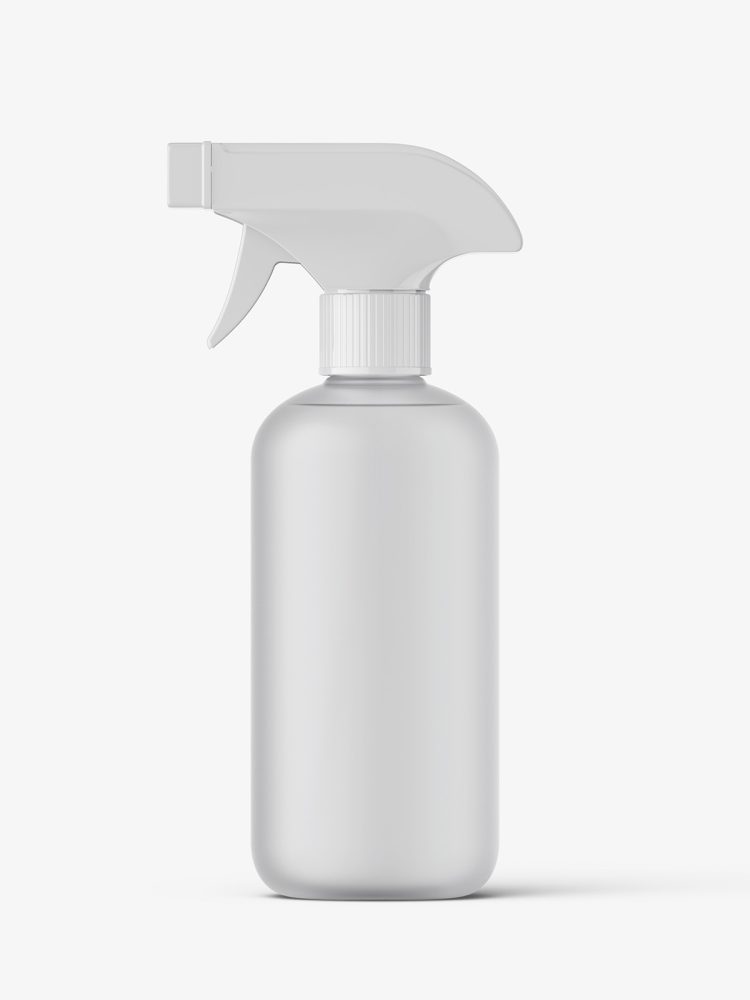 Rounded bottle with trigger spray / frosted