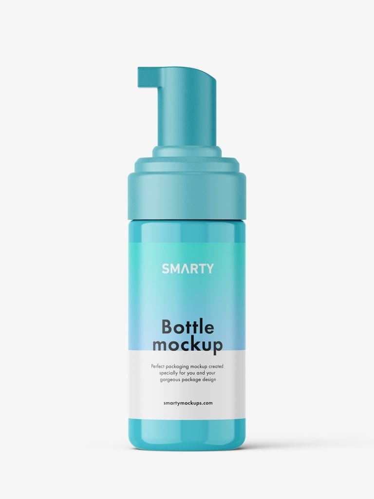 Glossy foamer bottle mockup - Smarty Mockups