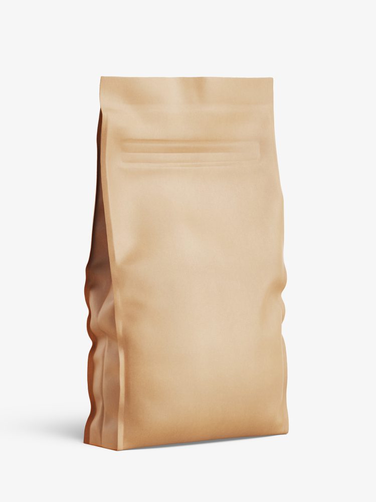 Universal bag with seal mockup / kraft paper