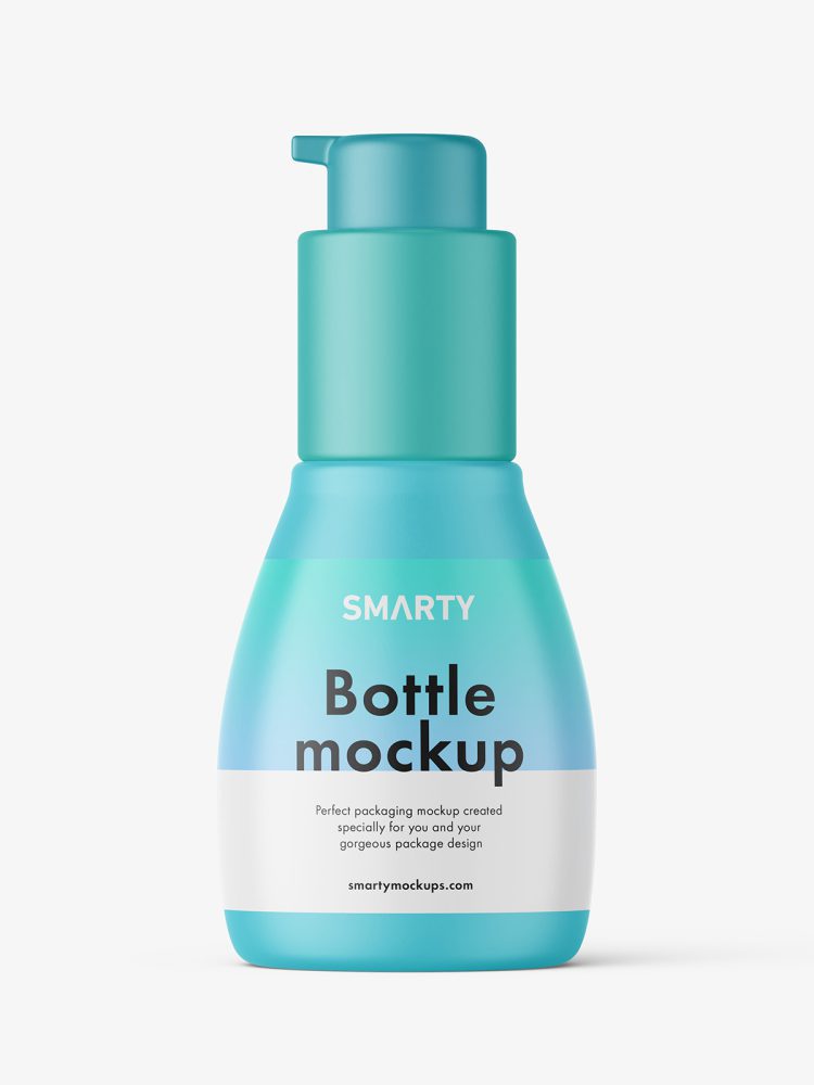 Matt airless bottle mockup