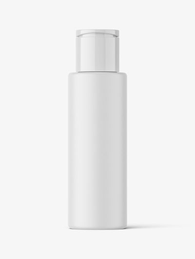 Cosmetic bottle with flip top mockup / matt