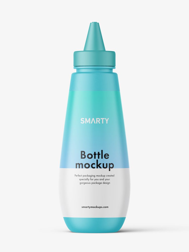Matt sauce bottle mockup