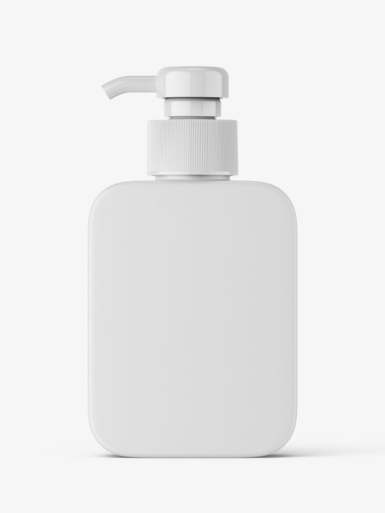 Rectangle bottle with pump mockup