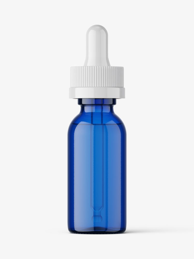 Childsafe dropper bottle mockup / blue