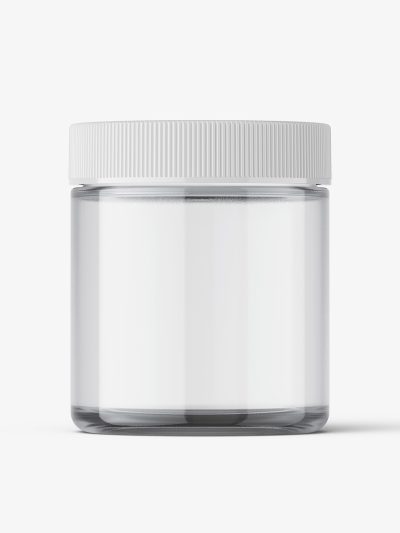 Clear jar mockup