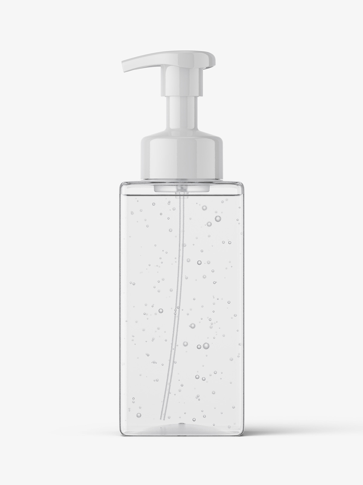 Download Square Bottle With Pump Mockup Clear Smarty Mockups