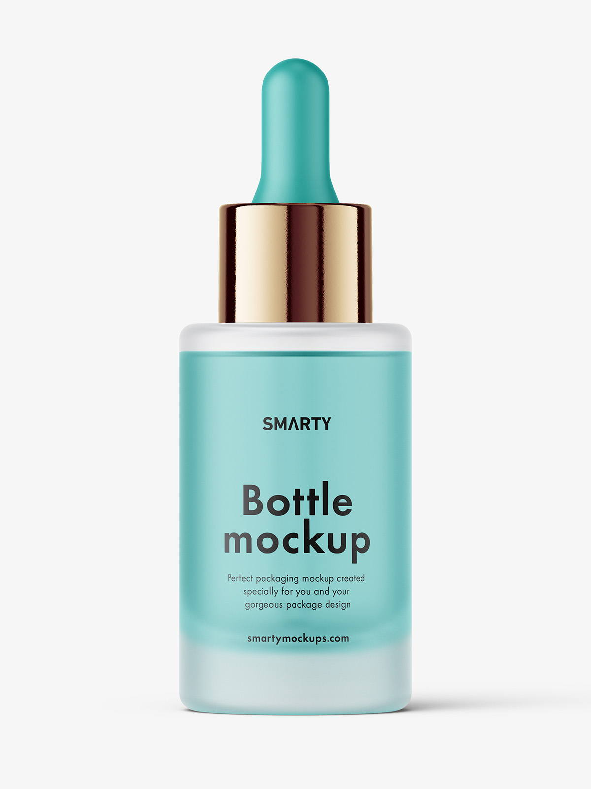 Clear frosted dropper bottle mockup - Smarty Mockups