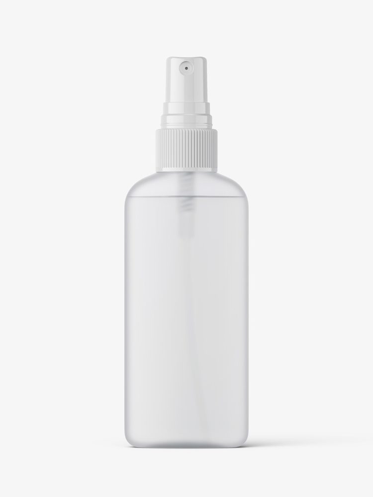 Mist spray bottle mockup / frosted