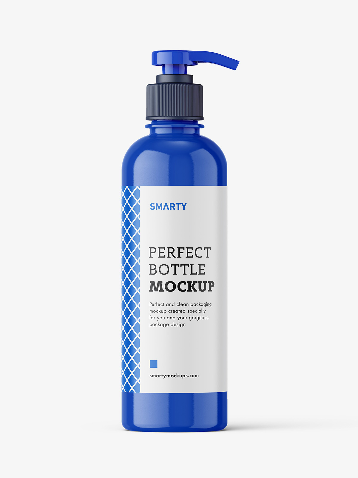 Glossy Plastic Bottle with Pump Mockup - Free Download Images High Quality  PNG, JPG