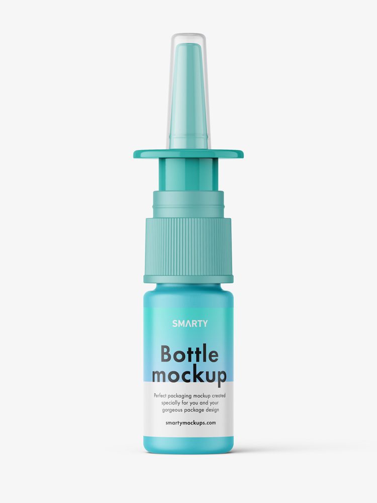 Matt nasal spray bottle mockup