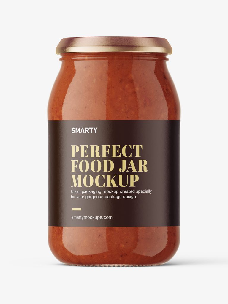 Bolognese large jar mockup - Smarty Mockups