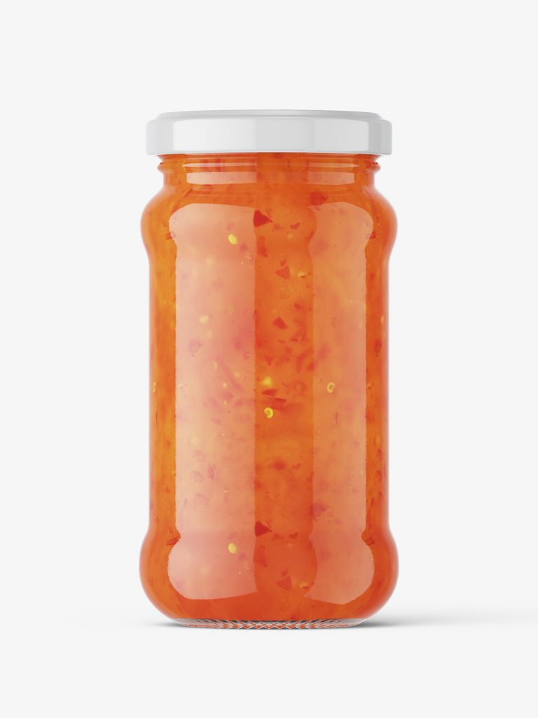 Chili sauce jar mockup Smarty Mockups